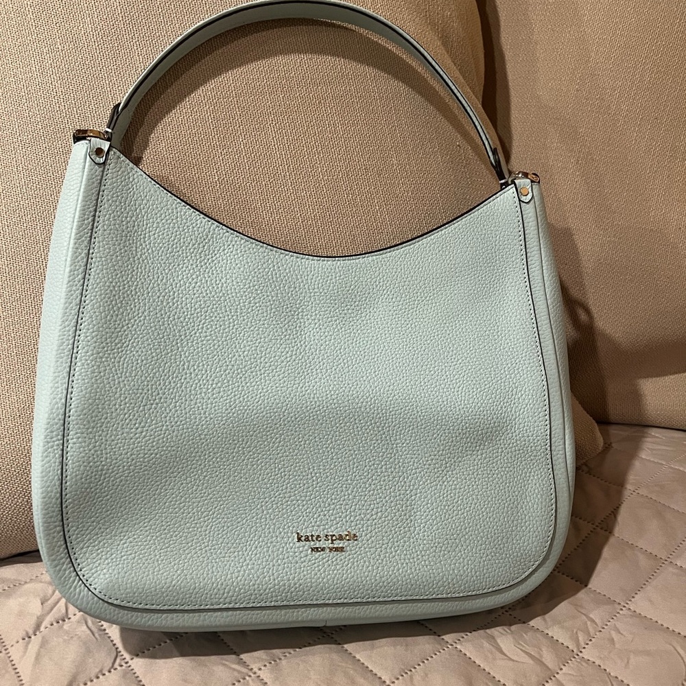 New Kate Spade Roulette Large Leather Hobo bag in Blue glow